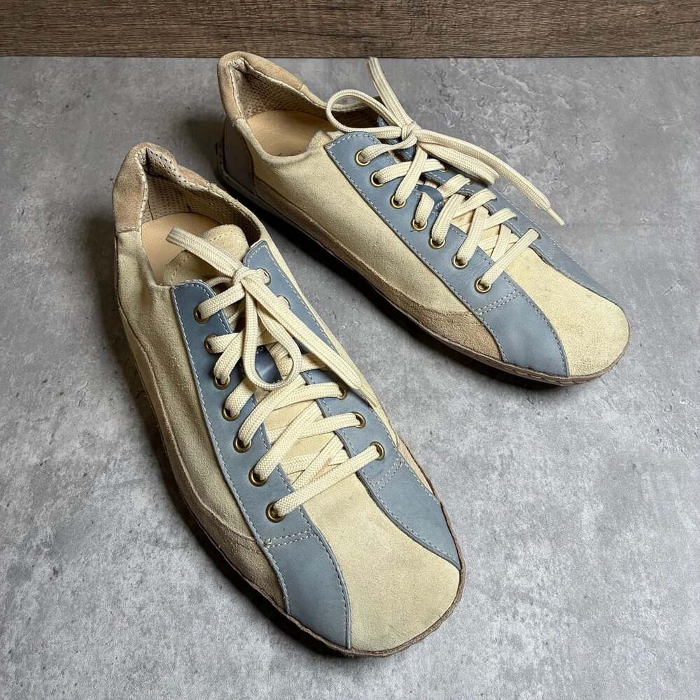 Longchamp Paris Suede Sneakers US 9,  EU 40 Tan Blue